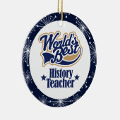 Ornement de cadeau de professeur d'histoire (Droite)