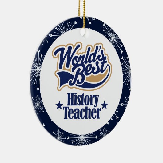 Ornement de cadeau de professeur d'histoire (Droite)
