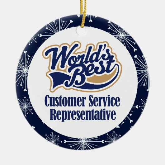 Ornement de cadeau de service à la clientèle (Devant)