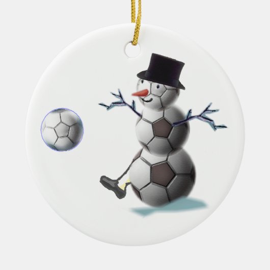 Ornement de cadeaux de Noël d'amants du football (Devant)