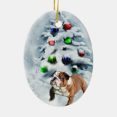 Ornement de cadeaux de Noël de Bulldog anglais (Dos)