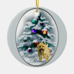 Ornement de cadeaux de Noël de Terrier de cairn