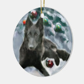 Ornement de cadeaux de Noël pour chien berlinois b (Gauche)