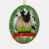 Ornement de cadre de photo de chat de neige de (Droite)