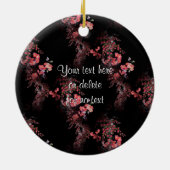 Ornement de cadre photo en ruban rose (Dos)