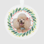 Ornement de caniche - Cadeau vert Pastel personnal (dos)