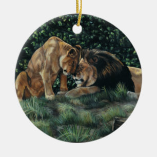 Ornement de caresse de lion