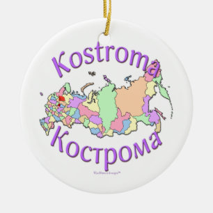Ornement de carte de Kostroma Russie