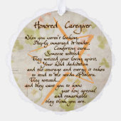 Ornement de carte papier d'aidant professionnel (Verso)