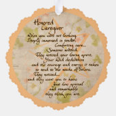 Ornement de carte papier d'aidant professionnel (Verso)