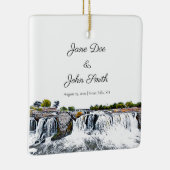 Ornement de cascade de Sioux Falls personnalisé (Droite)