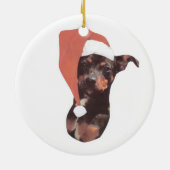 Ornement de casquette de Père Noël de Pinscher (Dos)
