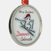 Ornement de casquette de skieur de Denver le (Droite)