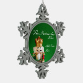 Ornement de casse-noix d'étain - nom et année (Gauche)