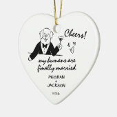 Ornement de célébration de mariage de chien (Gauche)