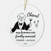 Ornement de célébration de mariage de chien (Gauche)