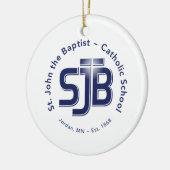 Ornement de cercle avec le logo de SJB (Gauche)