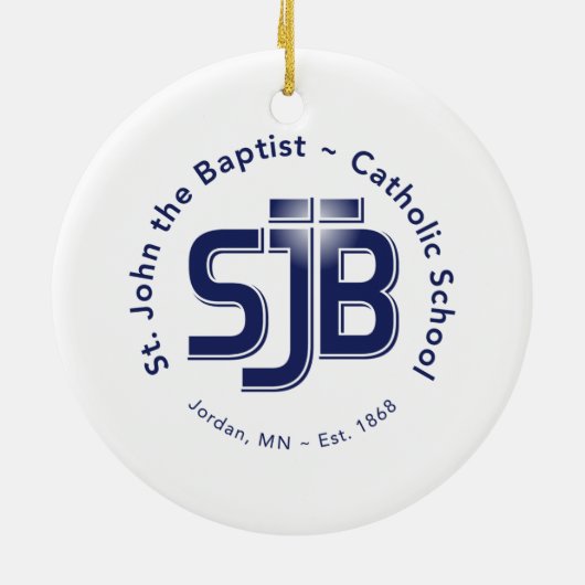 Ornement de cercle avec le logo de SJB (Dos)