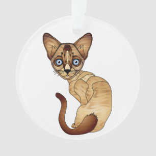 Ornement de cercle de chat siamois