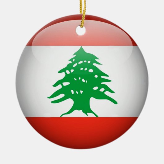 Ornement de cercle de drapeau du Liban (Devant)