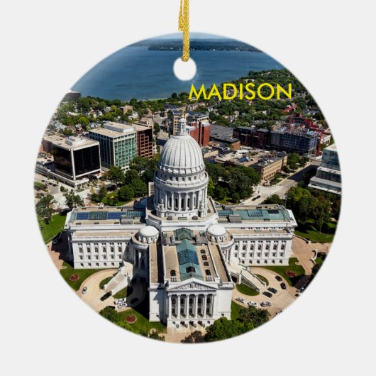 Ornement de cercle de Madison le Wisconsin (Dos)