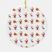 Ornement de cercle de Noël, Père Noël (Dos)