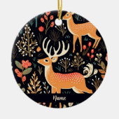 Ornement de cerfs Whimsical personnalisé (Devant)