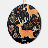 Ornement de cerfs Whimsical personnalisé (Gauche)