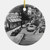 Ornement de Chagrin Falls noire et blanche, Ohio (Dos)