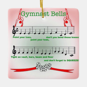 Ornement de chanson de Jingle Bell de gymnastique