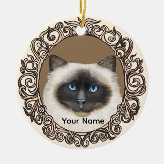 Ornement de chat Birman orné (Devant)