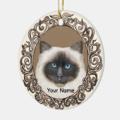 Ornement de chat Birman orné (Gauche)