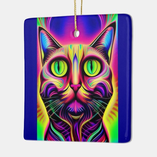 ornement de chat curieux (Gauche)