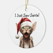 Ornement de chat de Noël (Gauche)