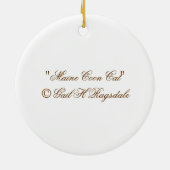 Ornement de chat de ragondin du Maine (Dos)