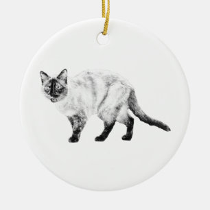 Ornement de chat doux pour les fêtes calmes