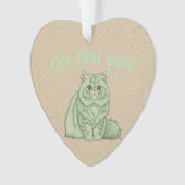 Ornement de chat "Got That Quiet" - cadeau pour ch (devant)