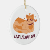 Ornement de chat Live Laugh Loaf (Droite)