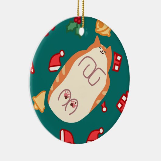 Ornement de chat orange (Droite)