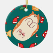 Ornement de chat orange (Devant)