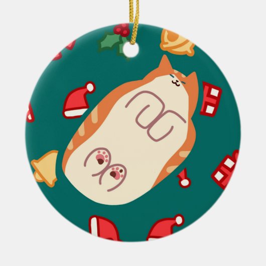 Ornement de chat orange (Devant)