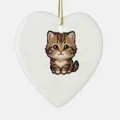 Ornement de chaton tabby marron mignon (Droite)