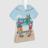 Ornement de chemise Hawaïen Père Noël Aloha (devant)