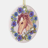 Ornement de cheval Blue Daisy (Droite)