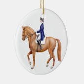 Ornement de cheval de dressage de châtaigne (Droite)