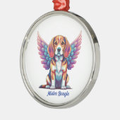 Ornement de chien acrylique mémorial Beagle person (Gauche)