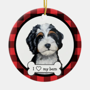 Ornement de chien Bernedoodle