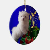 Ornement de chien chiot maltais (Droite)