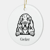 Ornement de chien Cocker Spaniel (Gauche)