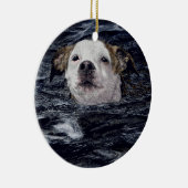 Ornement de chien de natation - "détermination " (Droite)